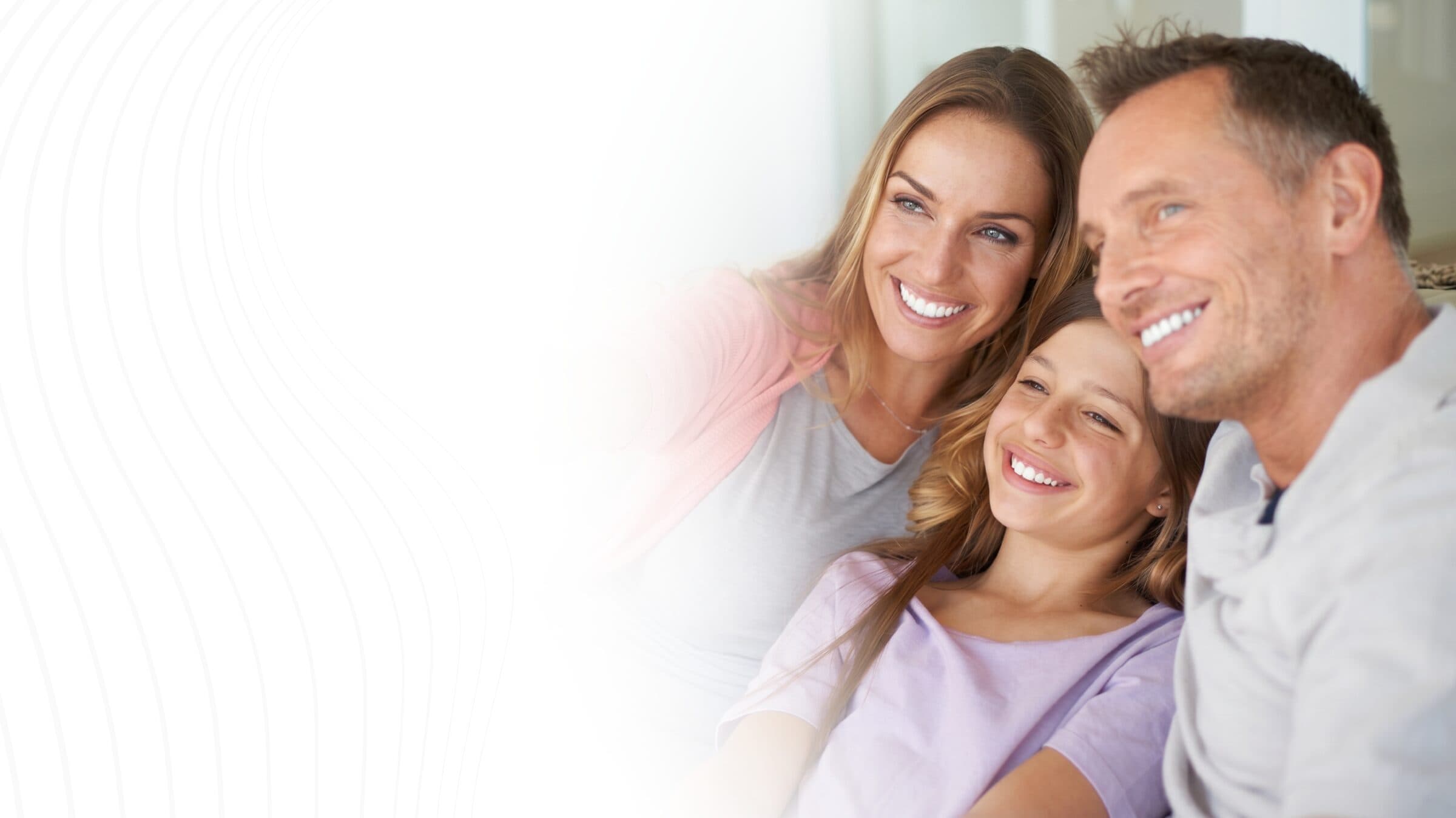 Happy family smiling together